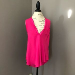 Pink short sleeve flowy top
